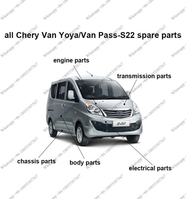 All Chery Van Pass Van Yoyo Yoki Spare Parts S22 Q22 Q21original and Aftermarket Parts